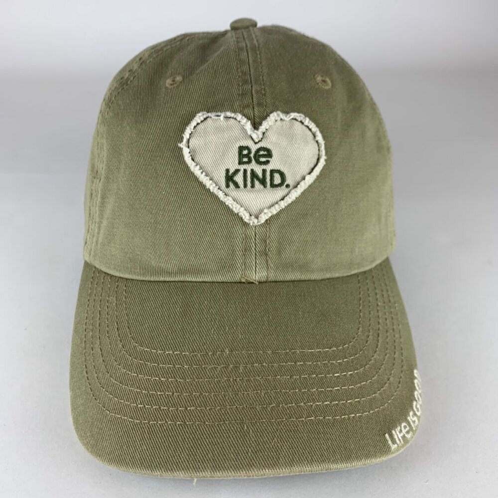 Life Is Good Unisex Beige Be Kind Relaxed Fit Strapback Adjustable Hat - Picture 2 of 5